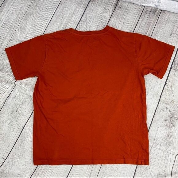Timberland boys orange t-shirt w/camo print sz med - Picture 4 of 4